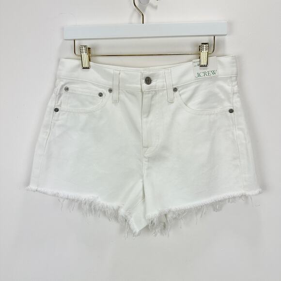 J.Crew Relaxed Denim Short White High Rise Classic Minimalist White 26 NWT - Picture 5 of 11